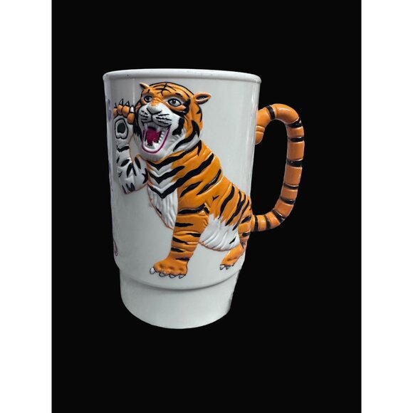 Ringling Bros. & Barnum & Bailey Circus Tiger Mug 1988 Collectible 3-D 3D - Picture 1 of 8